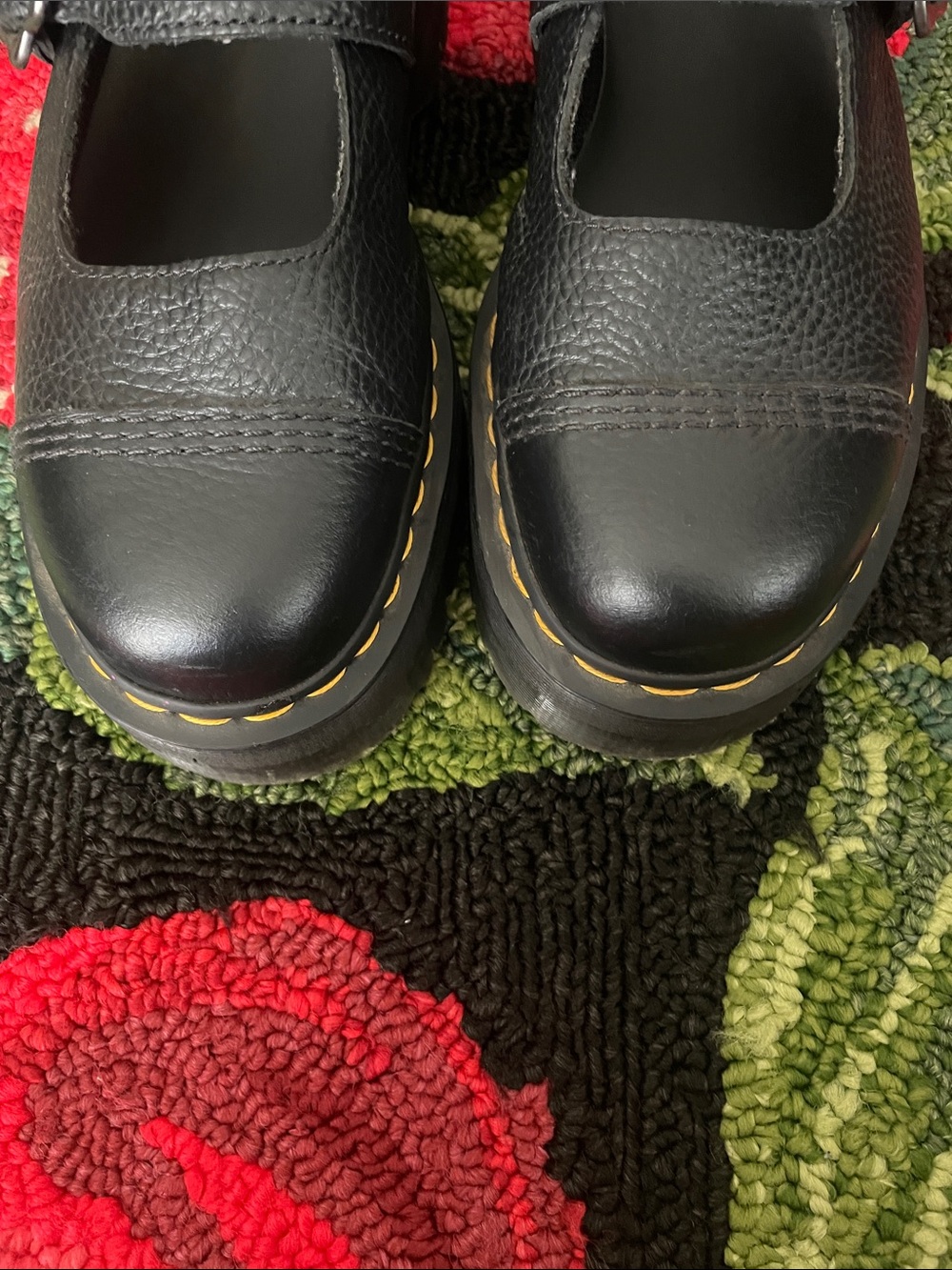 Dr. Martens Addina Flower Buckle Platform Mary Jane Shoes - Picture 9 of 9